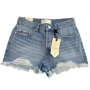 Banjara High Rise Distressed Denim Shorts Jeans Size 5/26 NWT